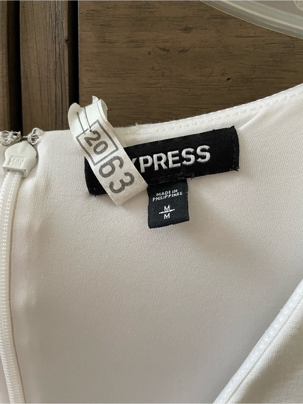 Express Strapless White Dress - Minimalist Silhouette